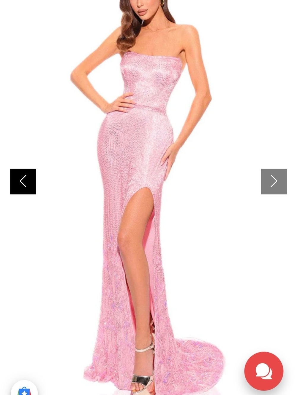 NWT Liquid Beaded dress with slit